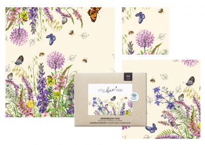 Bees wax wrap set of 3 flower meadow Bürstenhaus Redecker